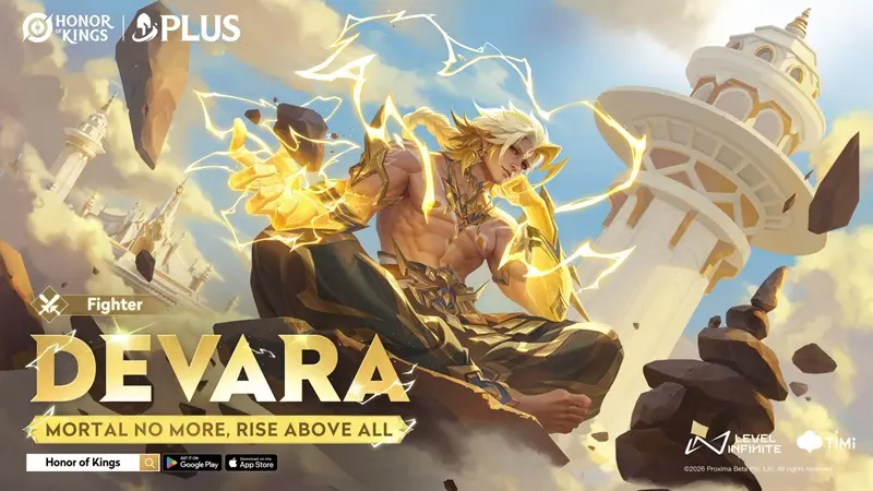 Update HOK Plus 2.0 Resmi Dirilis, Honor of Kings Perkenalkan Hero Baru Devara